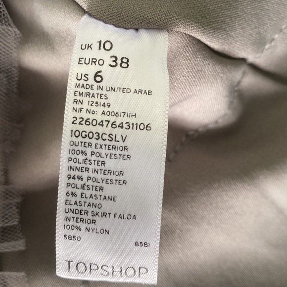 NWT Topshop Silver Sequin Low Back Fit & Flare Mini Dress - 6 - Picture 14 of 16